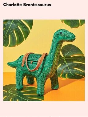 Wicker Darling Charlotte Bronte-saurus Bag, Green